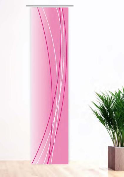 Linea Magenta dark rechts, Flächenvorhang Einzel